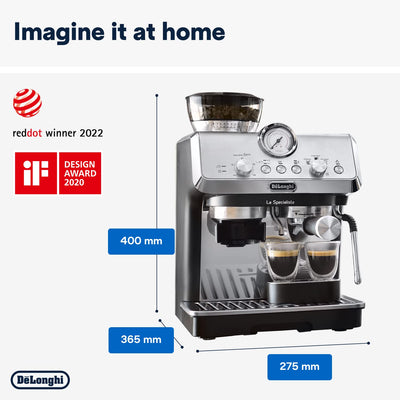 De'Longhi La Specialista Cafetera Espresso Manual de Metal