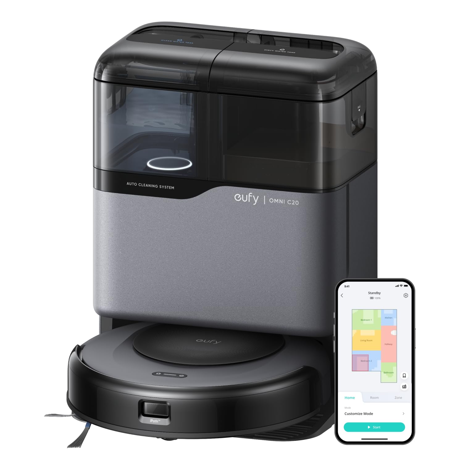 eufy Omni C20 Robot Aspirador y Fregona 7000Pa Estación Todo en Uno