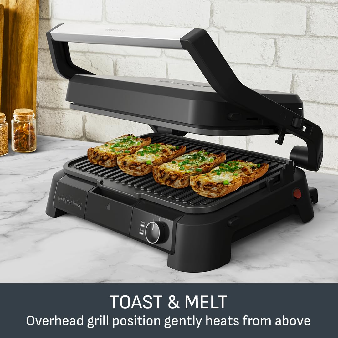 Tefal SuperGrill 3 en 1 XL Grill Eléctrico de Interior Temperatura Ajustable