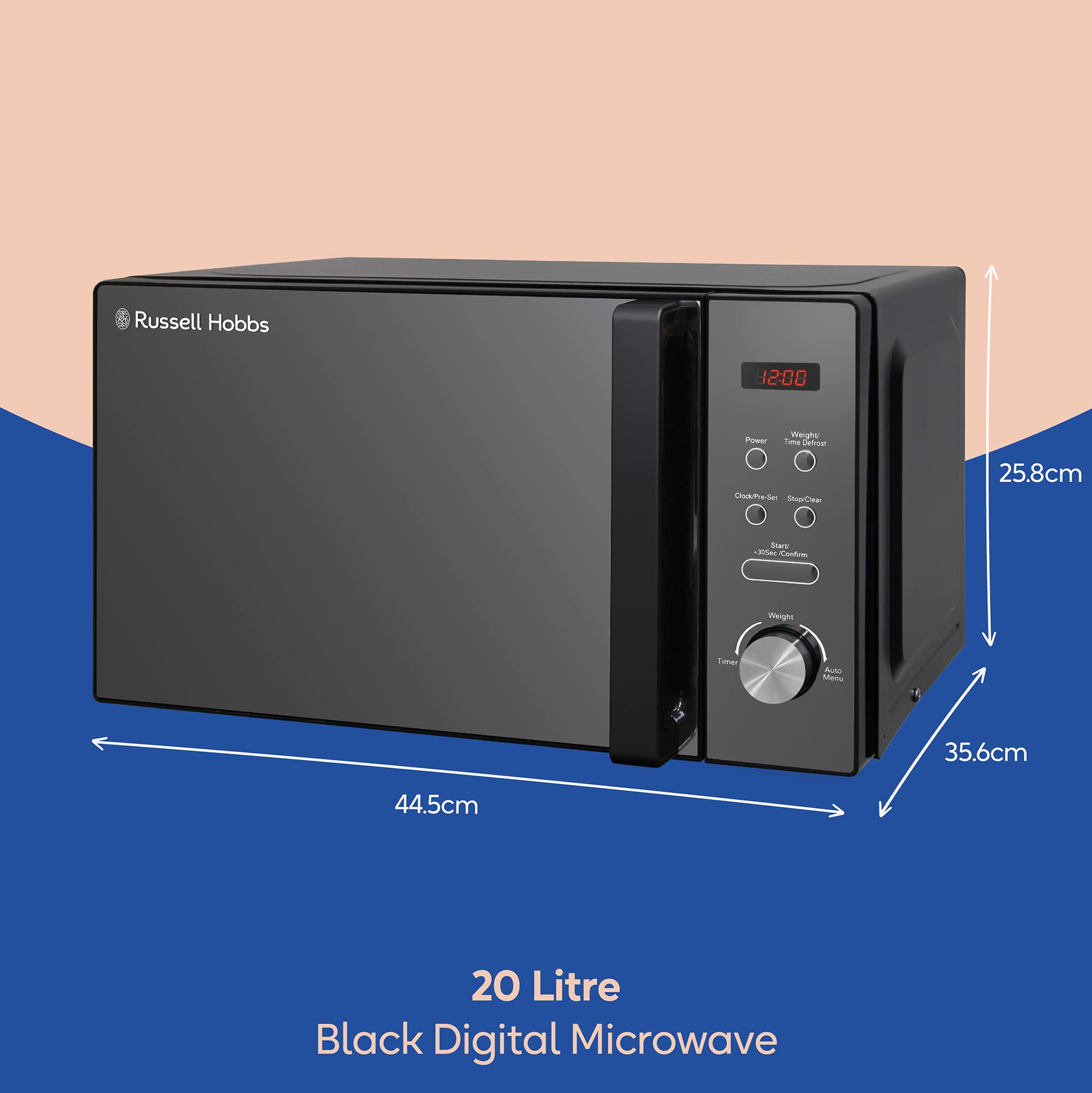 Russell Hobbs Microondas Digital 20 L 800 W Negro 5 Niveles