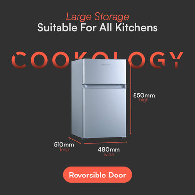 Cookology Frigorífico Combi Bajo Encimera 47 cm Plata