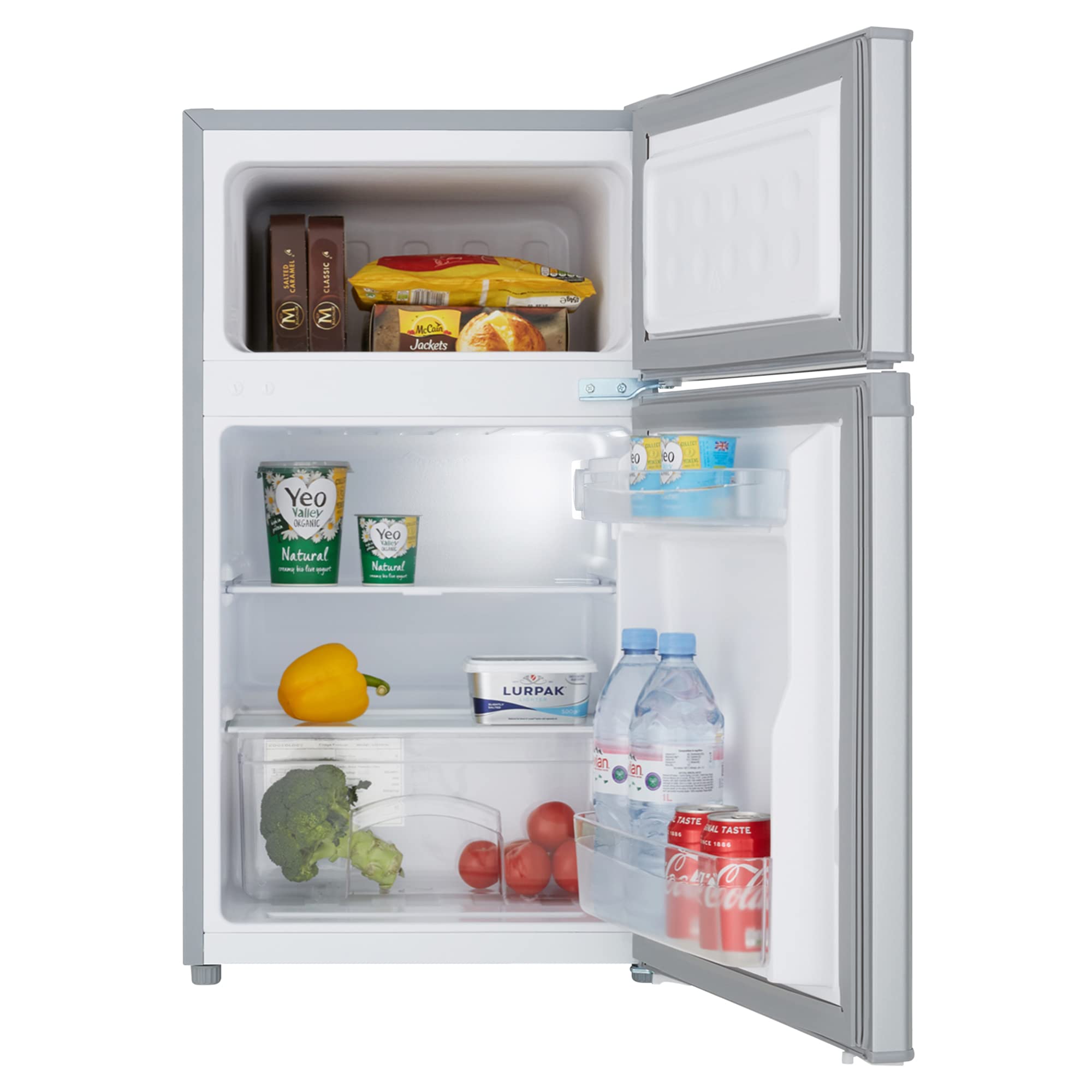 Cookology Frigorífico Combi Bajo Encimera 47 cm Plata