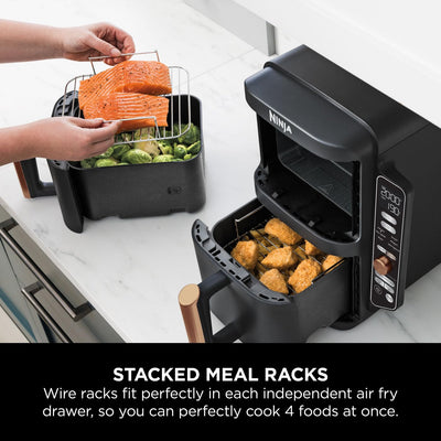 Ninja Double Stack XL Freidora de Aire Vertical Doble 4 Niveles