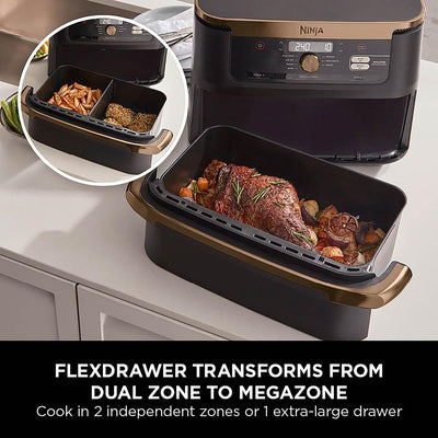 Ninja Foodi FlexDrawer Freidora de Aire Doble 10,4 L 7 en 1