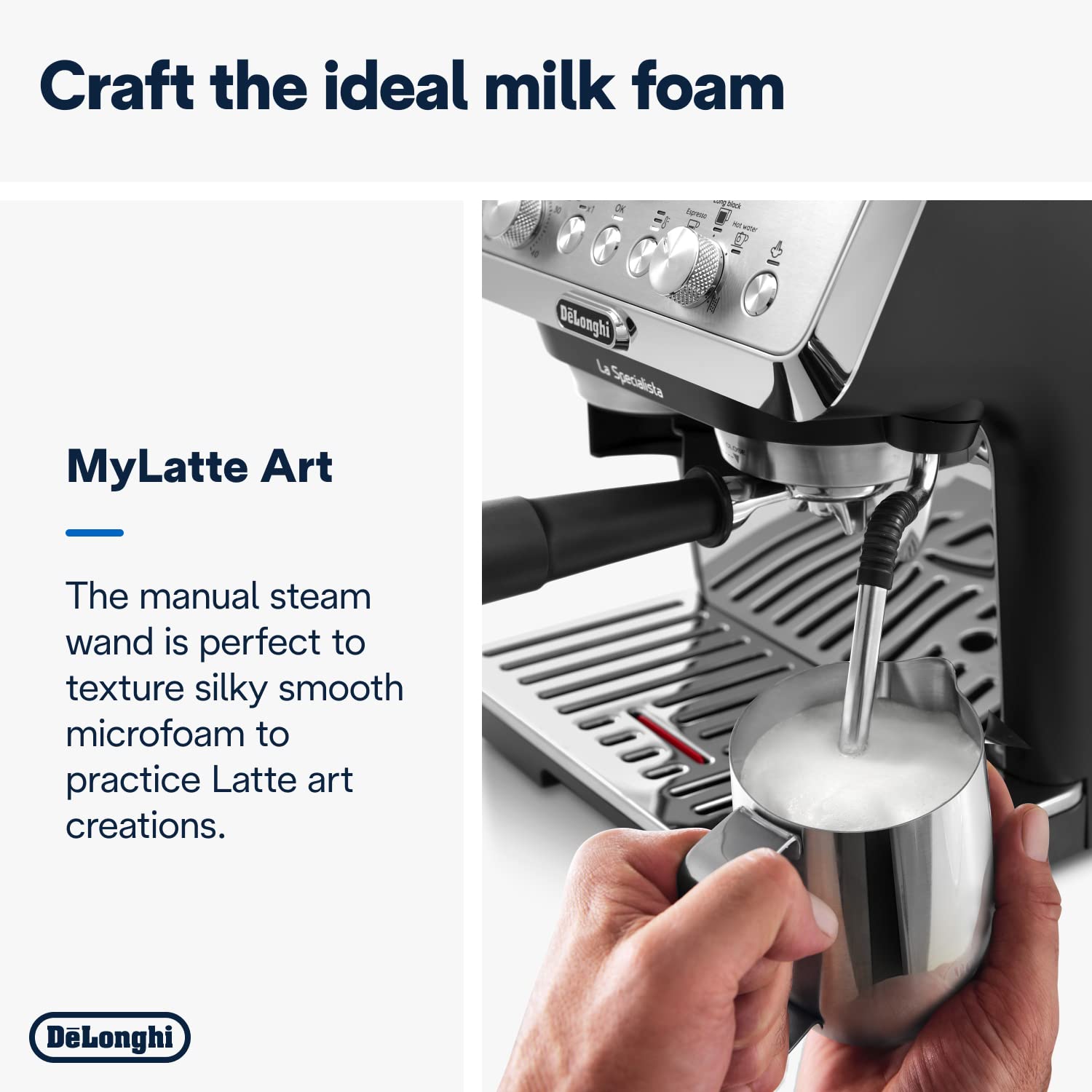 De'Longhi La Specialista Cafetera Espresso Manual de Metal