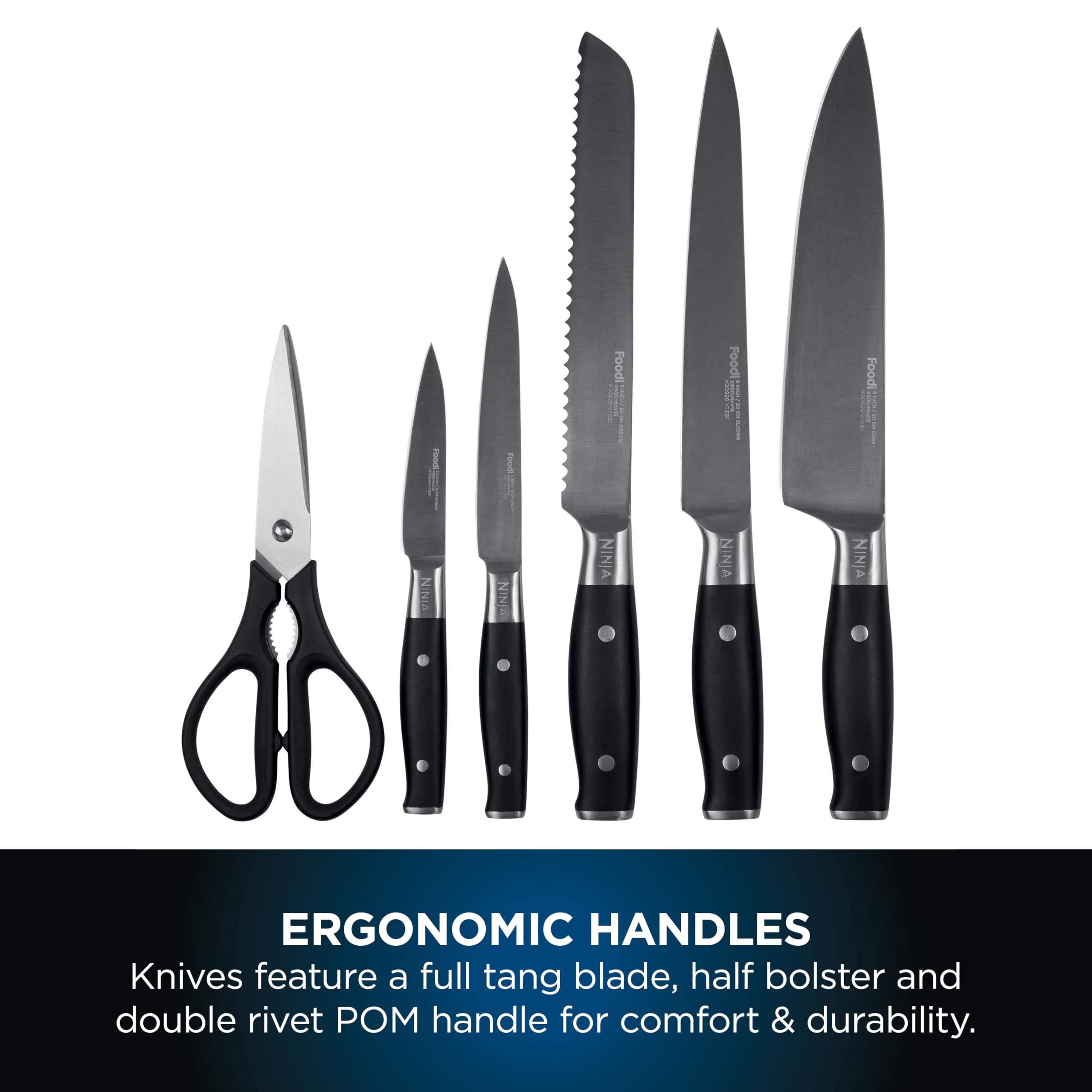 Ninja Foodi StaySharp Bloque de Cuchillos con Afilador 6 Piezas