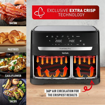 Tefal Easy Fry Dual Zone Freidora de Aire Doble 8,3 L 8 en 1 Digital