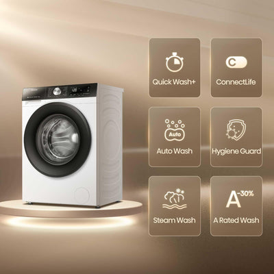 Lavadora de Carga Frontal 9 kg 1400 rpm WiFi Vapor Blanco Clase A