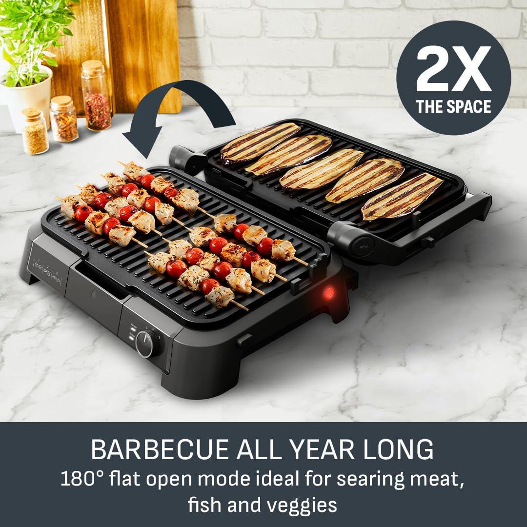 Tefal SuperGrill 3 en 1 XL Grill Eléctrico de Interior Temperatura Ajustable