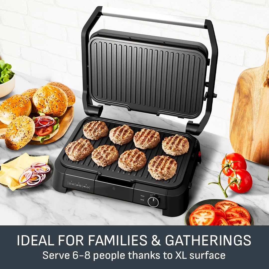 Tefal SuperGrill 3 en 1 XL Grill Eléctrico de Interior Temperatura Ajustable