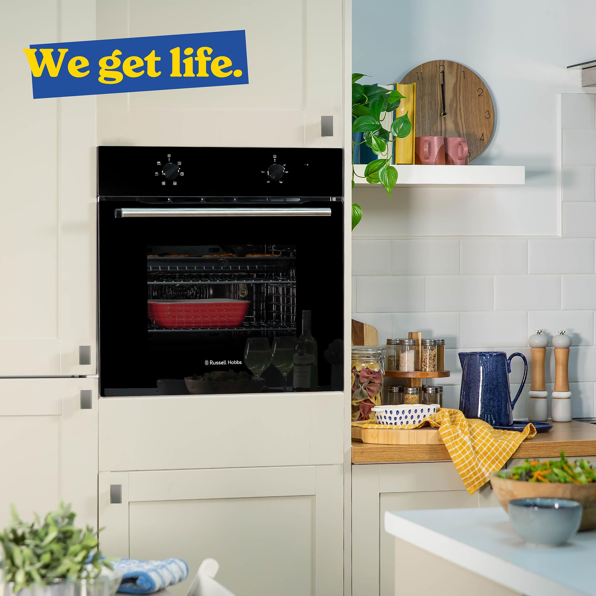 Russell Hobbs Horno Eléctrico Empotrable 70 L 60 cm con Grill Negro