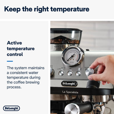 De'Longhi La Specialista Cafetera Espresso Manual de Metal
