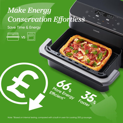 COSORI TwinFry Freidora de Aire Doble 10 L Convertible 8 en 1