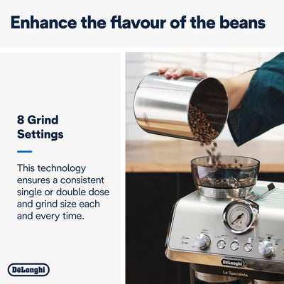 De'Longhi La Specialista Cafetera Espresso Manual de Metal