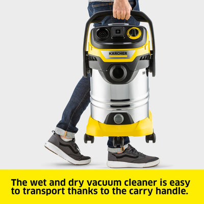 Kärcher WD 6 P Premium Aspirador Seco y Húmedo 1300 W Acero Inoxidable