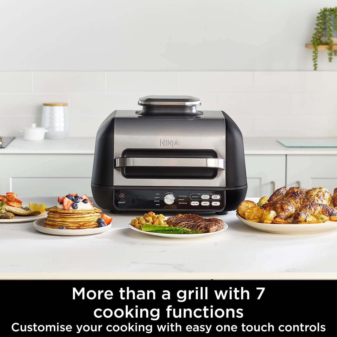 Ninja Foodi MAX PRO Grill de Salud y Freidora de Aire 3,8 L 7 en 1