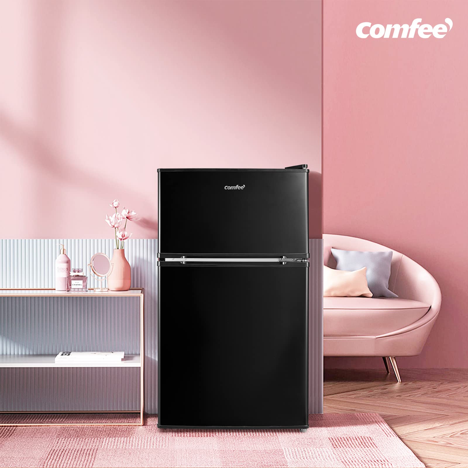 COMFEE' Frigorífico Combi Bajo Encimera 87 L Doble Puerta