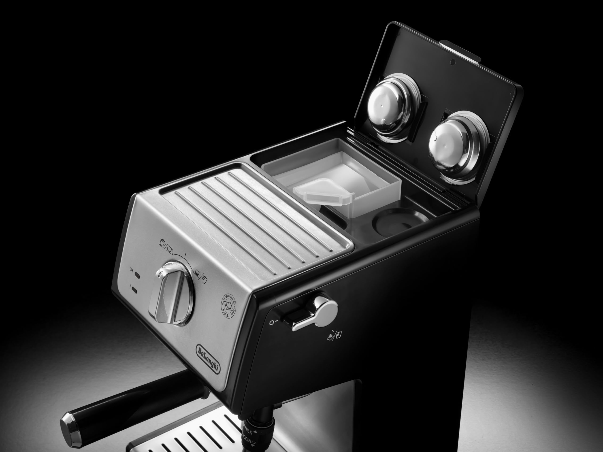 De'Longhi Cafetera Espresso Manual Café y Cappuccino Negro