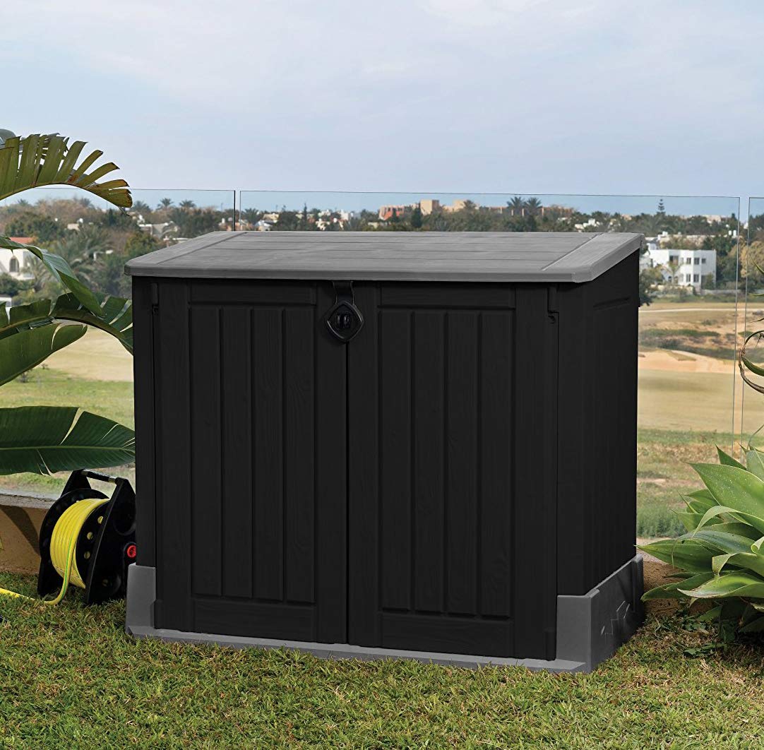 Keter Store-It-Out Midi Caseta de Almacenamiento 130x74x110 cm Negro/Gris