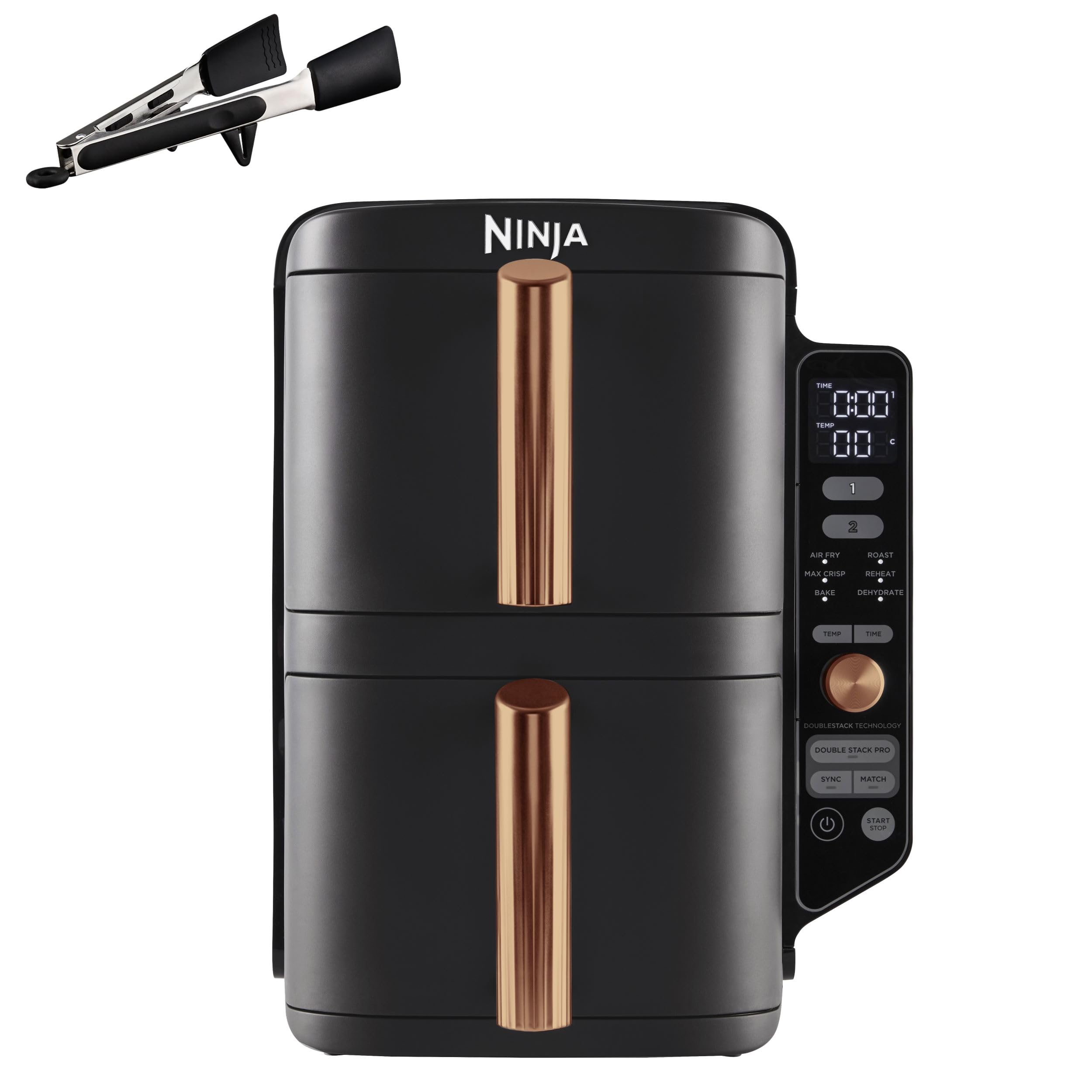 Ninja Double Stack XL Freidora de Aire Vertical Doble 4 Niveles