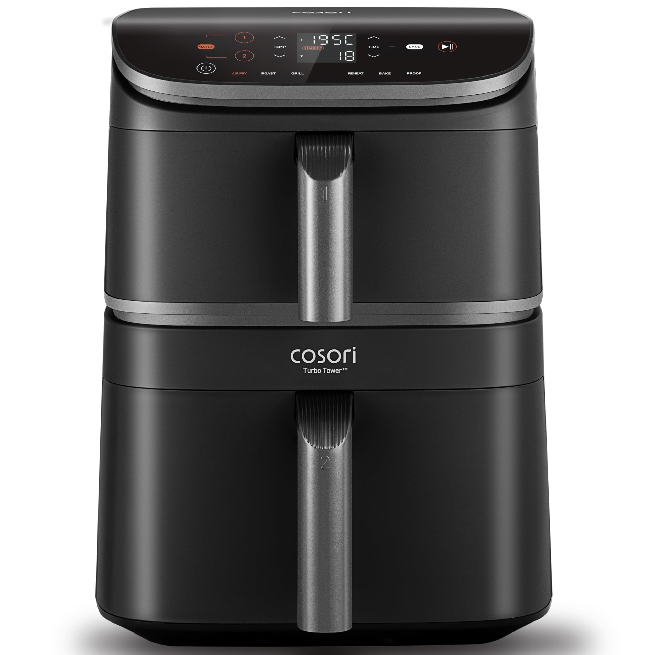 COSORI TurboTower Freidora de Aire Doble 10,8 L Diseño Apilado