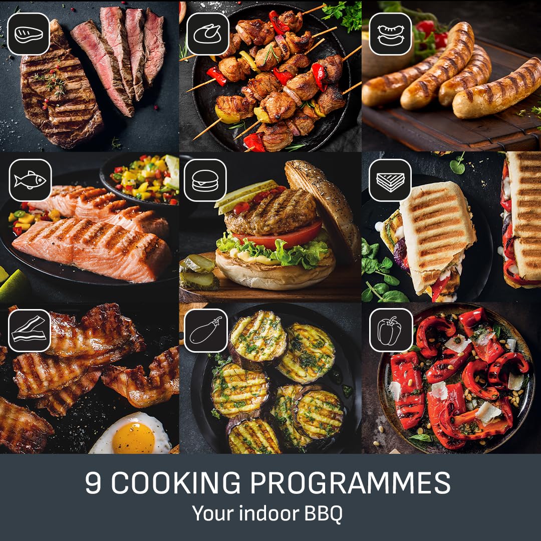 Tefal OptiGrill Plus XL Grill Eléctrico 9 Programas con Sensor de Cocción