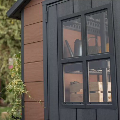 Keter Newton Caseta de Jardín de Plástico Doble Puerta
