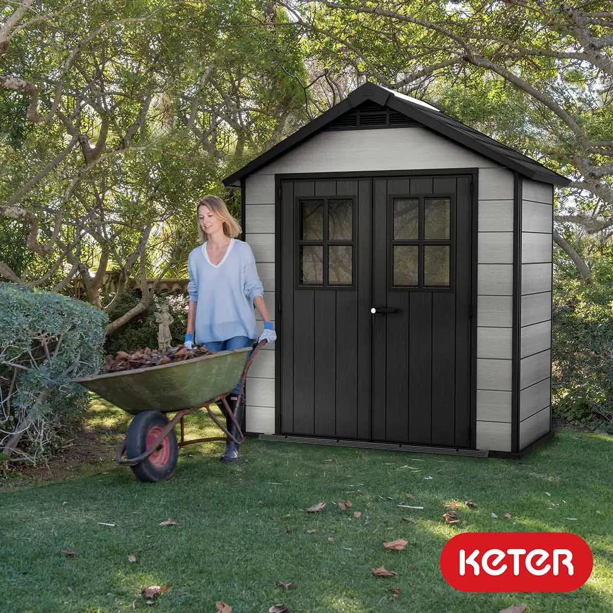 Keter Oakland Caseta de Jardín de Resina Gris