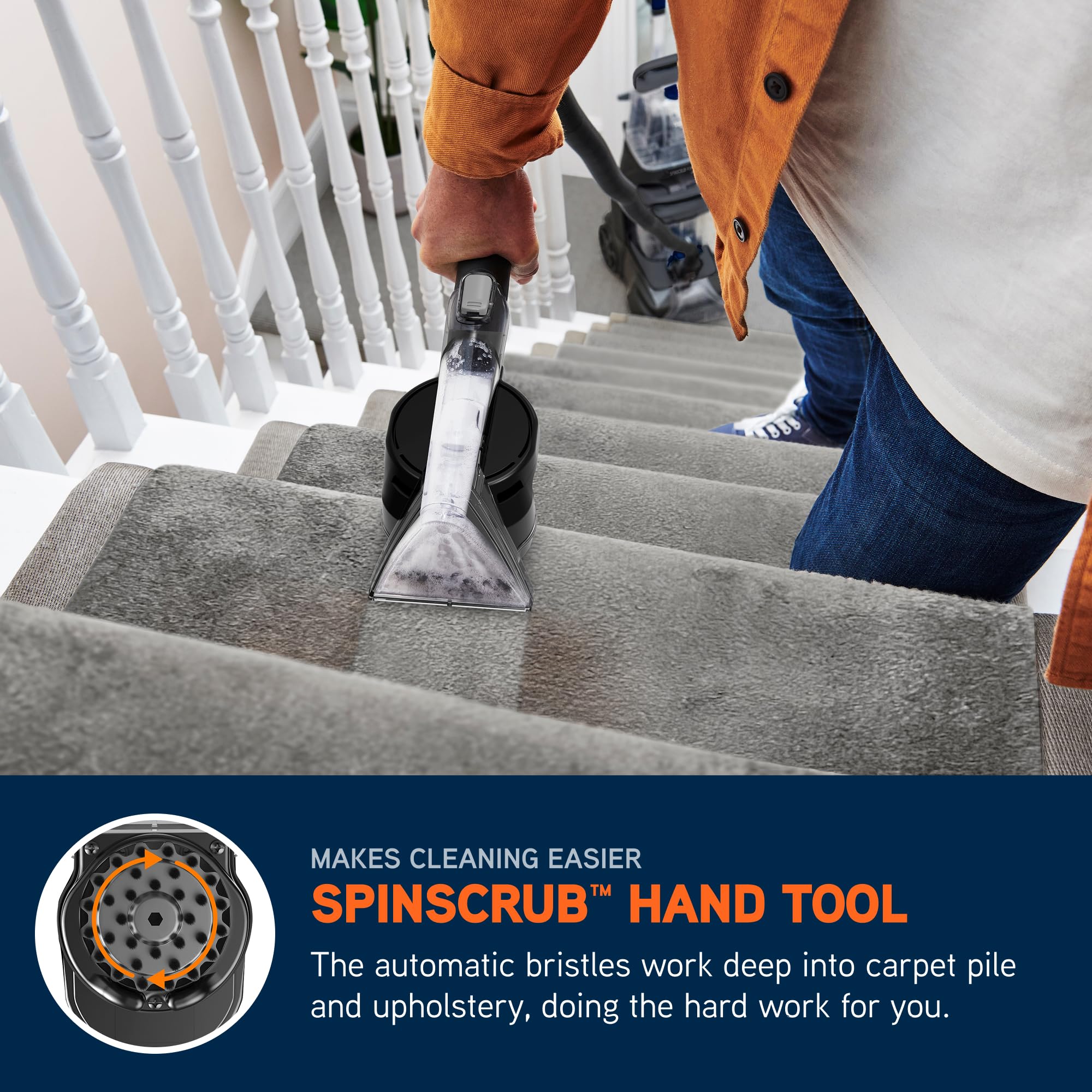 Vax SpinScrub Power Plus Limpiador de Alfombras y Tapicería Vertical