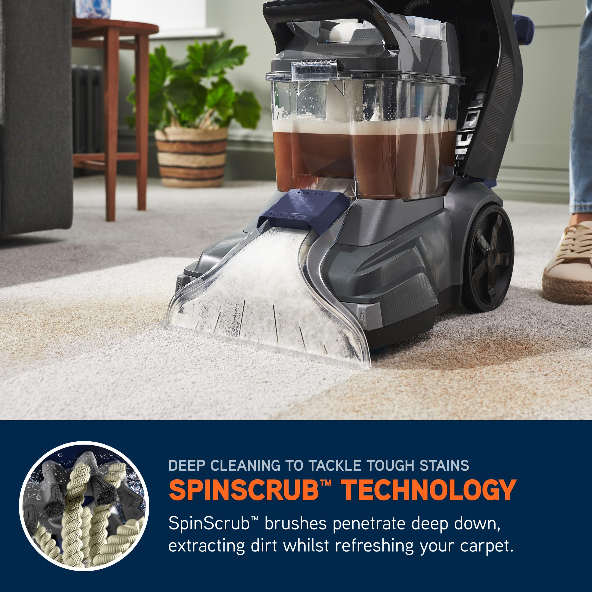 Vax SpinScrub Power Plus Limpiador de Alfombras y Tapicería Vertical
