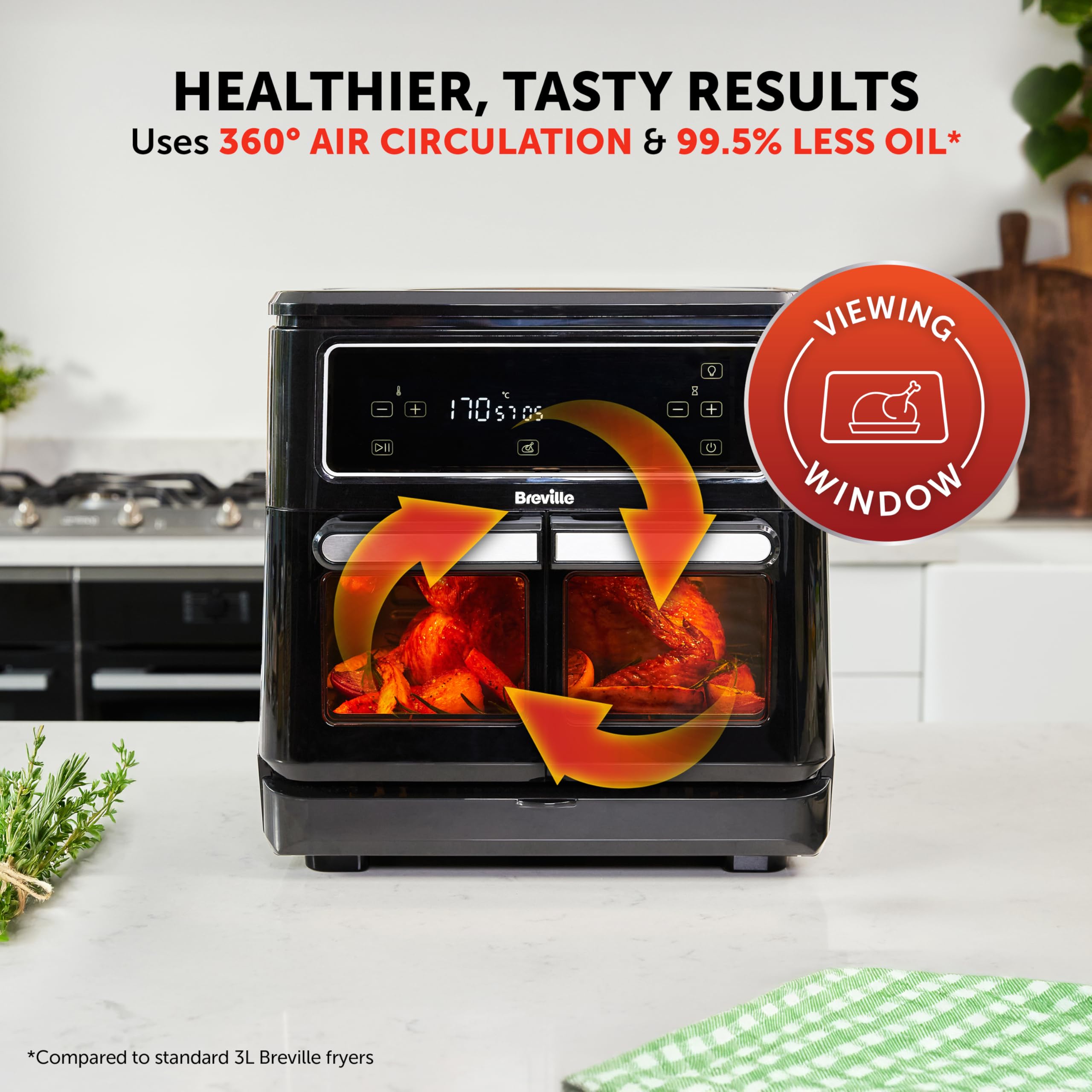 Breville Halo Flexi Freidora de Aire y Horno Doble 11 L 2400 W