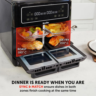 Breville Halo Flexi Freidora de Aire y Horno Doble 11 L 2400 W
