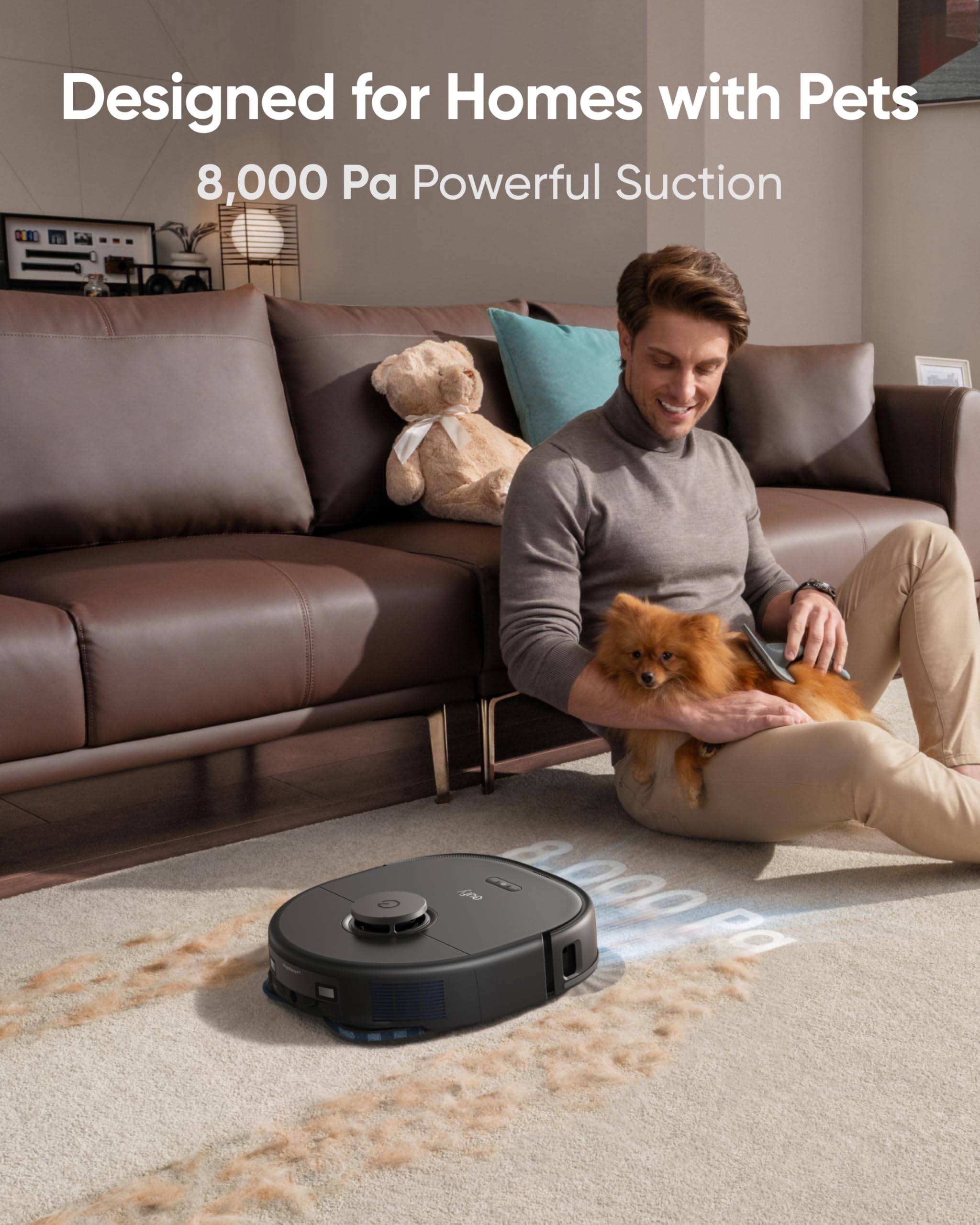 eufy X10 Pro Omni Robot Aspirador y Fregona 8000Pa Estación Todo en Uno