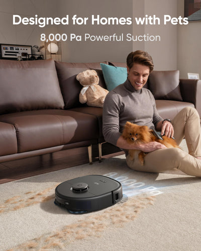 eufy X10 Pro Omni Robot Aspirador y Fregona 8000Pa Estación Todo en Uno