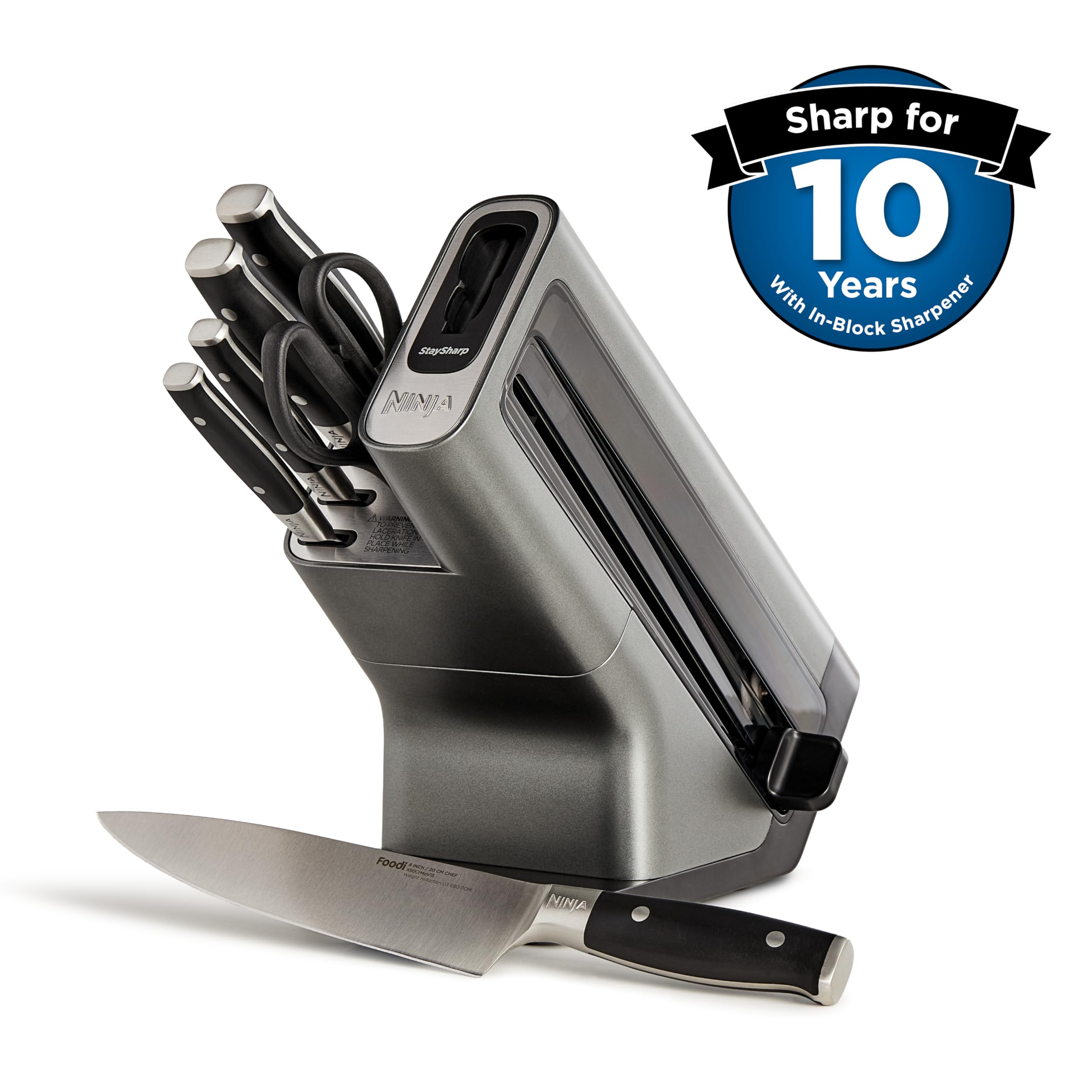 Ninja Foodi StaySharp Bloque de Cuchillos con Afilador 6 Piezas