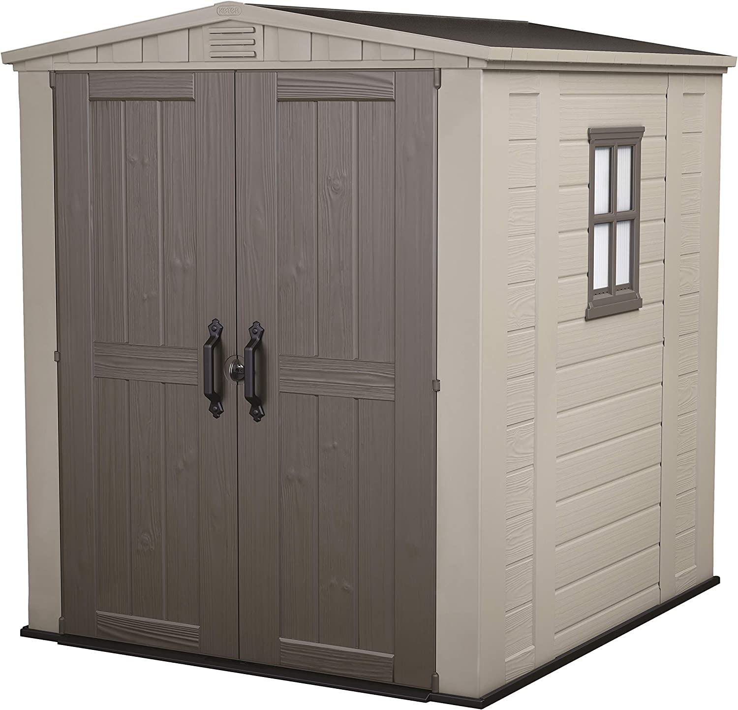 Keter Factor Caseta de Jardín de Plástico Doble Puerta