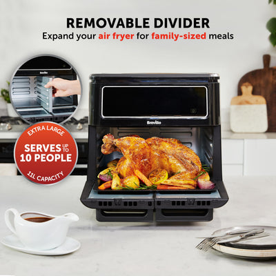 Breville Halo Flexi Freidora de Aire y Horno Doble 11 L 2400 W