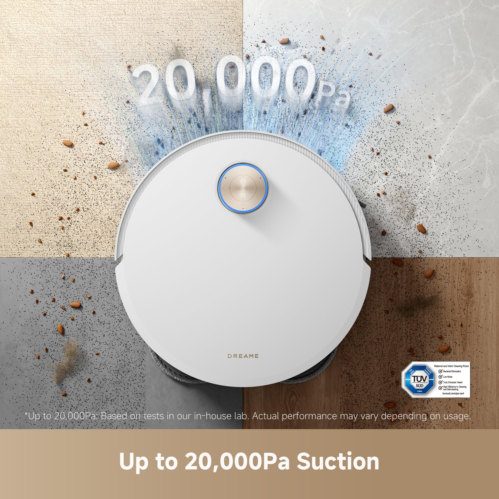 Dreame X50 Ultra Robot Aspirador y Fregona 20000Pa Agua Caliente Blanco