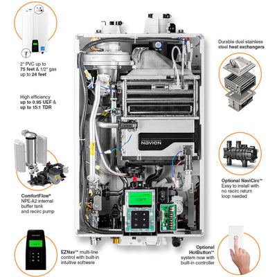 Navien NPE-210A2 Calentador de Agua Instantáneo de Condensación
